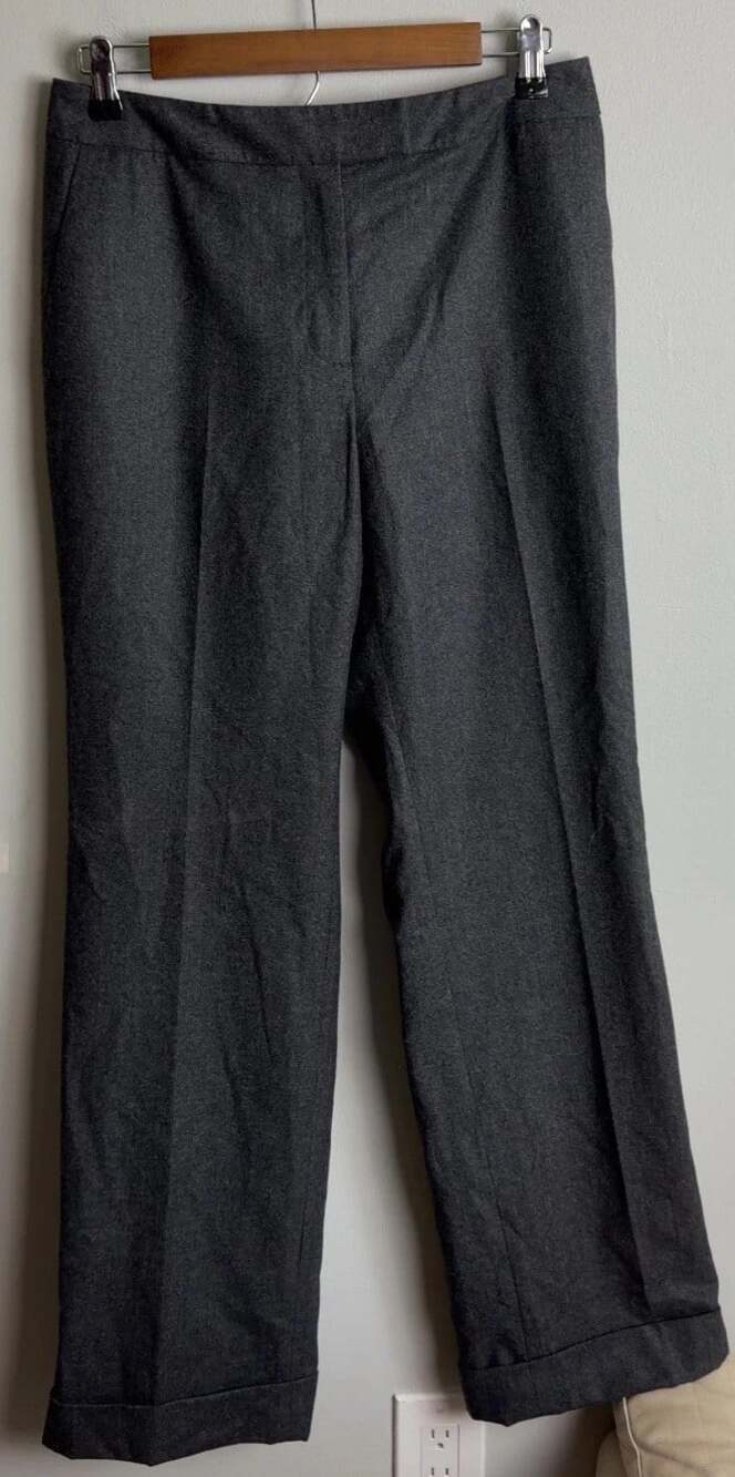 Brooks Brothers Caroline Fit Wool Trousers Charcoal Gray Size 6 Women’s